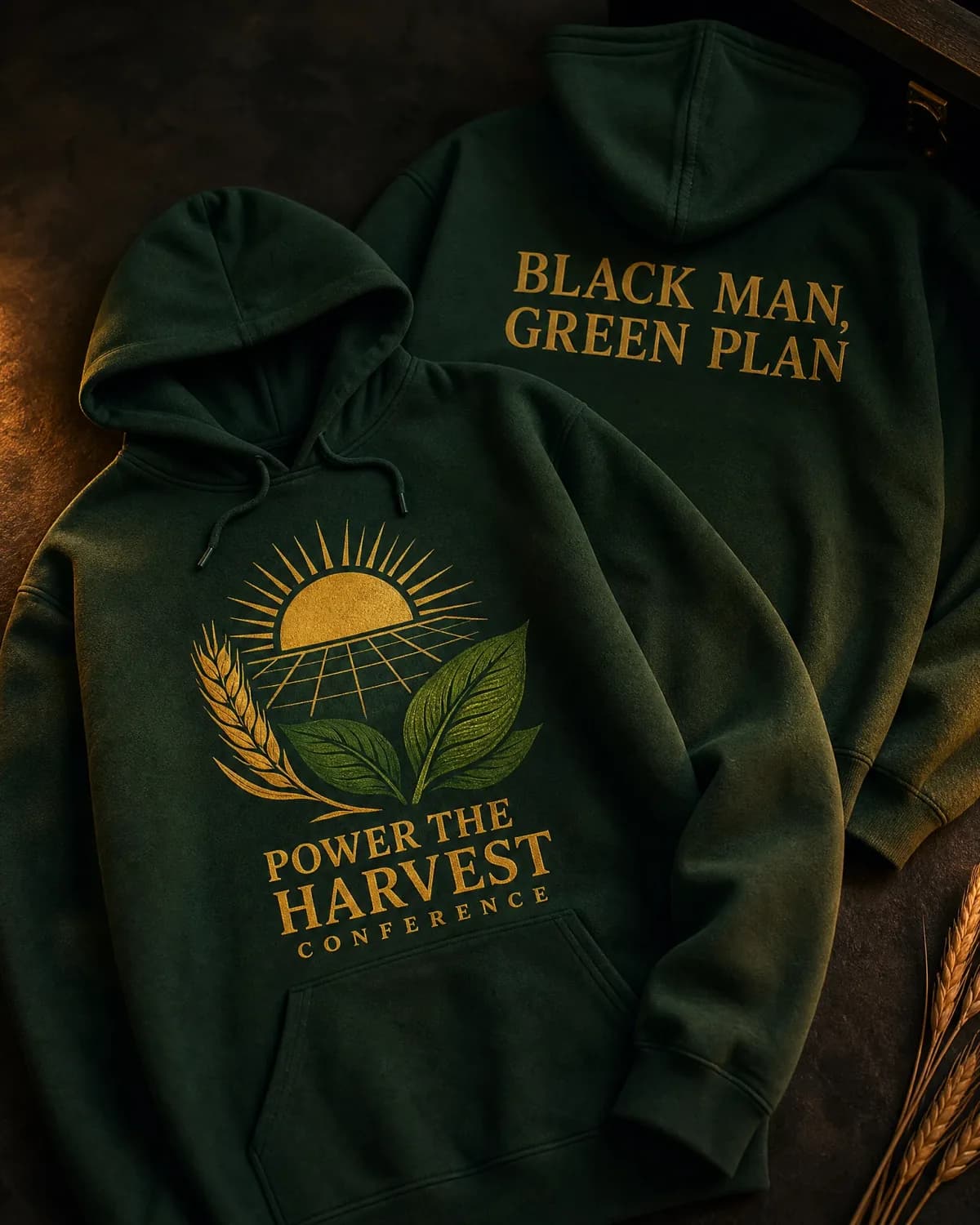 Power the Harvest Hoodie, flat lay